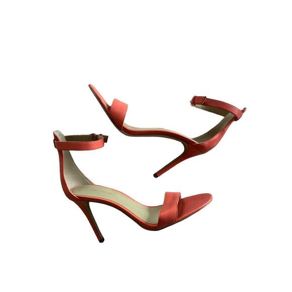 Ann Taylor Elly Leather Stiletto Heeled Sandals Bright Calypso Like New Size 7 - Picture 8 of 11